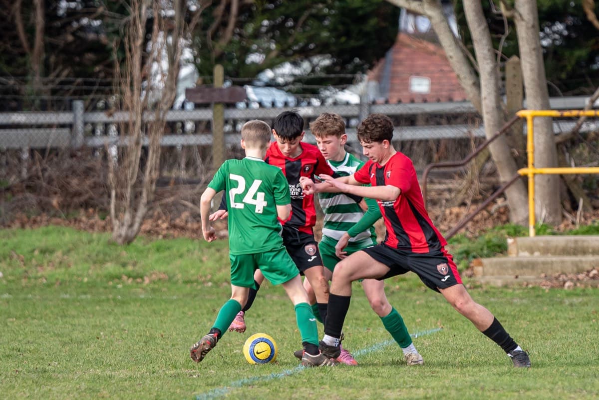 Lions players communicating during the Chipstead fixture
